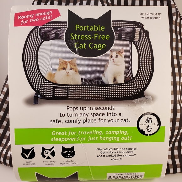 Neo Ichi Pop-Up Portable Cat Cage - Picture 2 of 7
